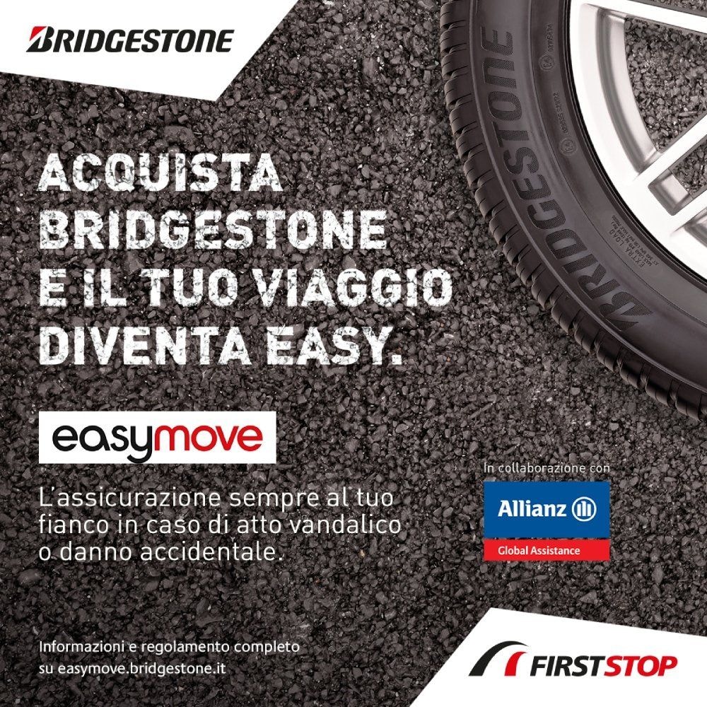 Easymove: l'assicurazione Bridgestone contro danni accidentali e atti vandalici.